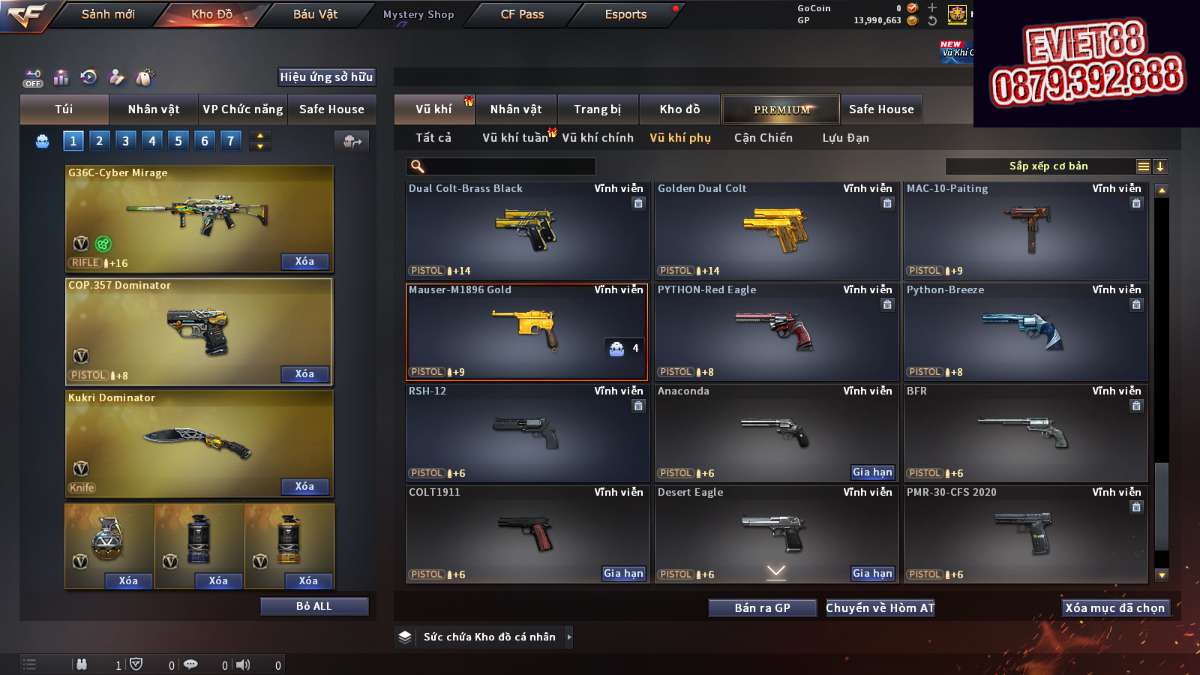 shop acc cf uy tin gia re